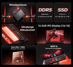 ACEMAGIC RX16 AMD Ryzen 7 H255 16" Laptop