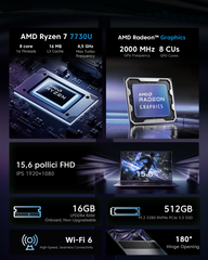 ACEMAGIC ‎LX15 PRO AMD Ryzen 7 7730U Laptop