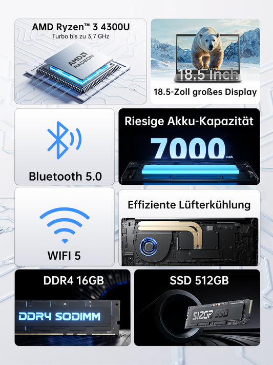 ACEMAGIC AX18 PRO AMD Ryzen 3 4300U 18.5" Laptop