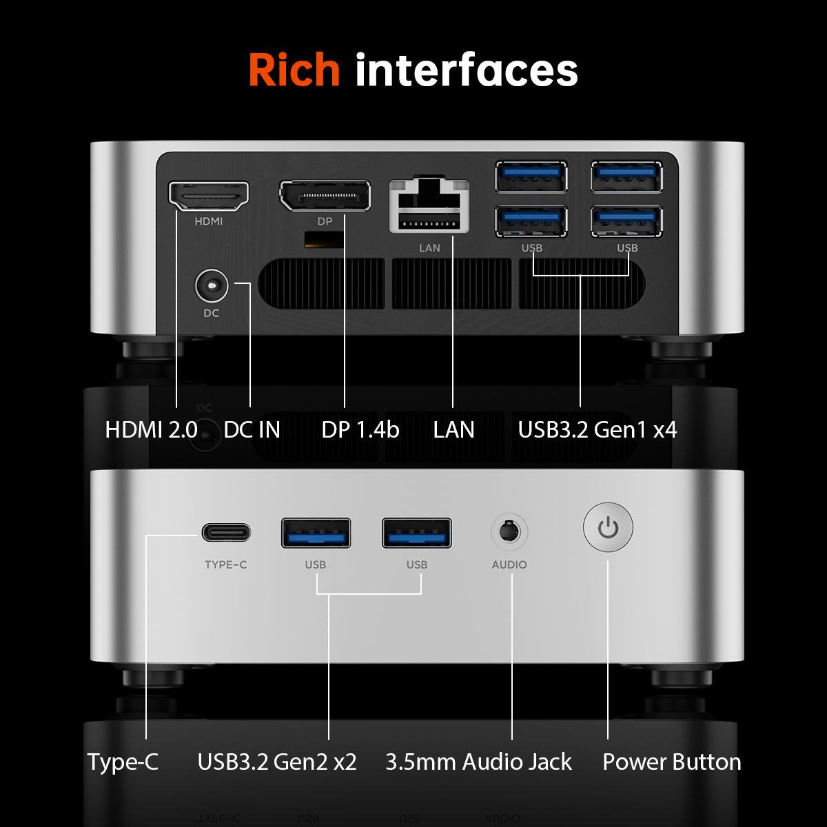 ACEMAGIC K1 AMD Ryzen 3 3300U/4300U Mini PC