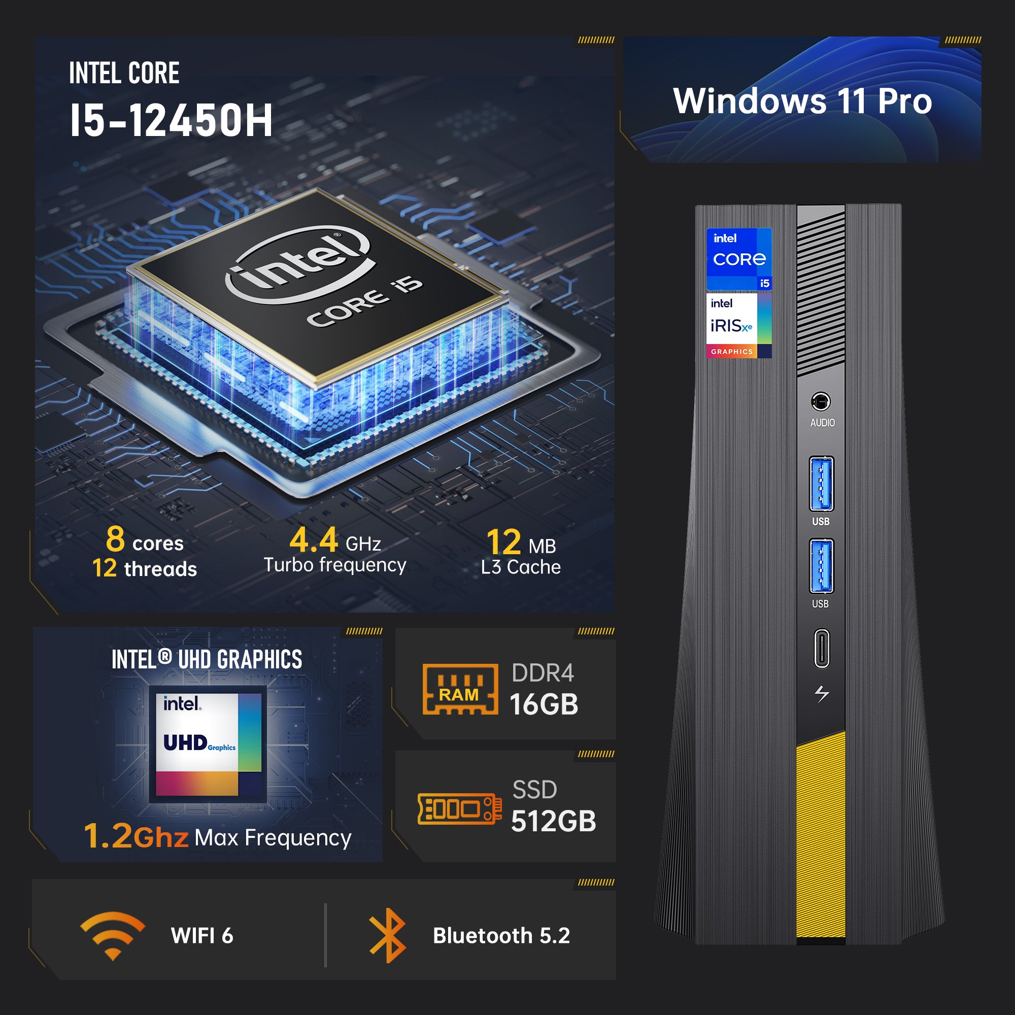 ACE MAGIC AD15 Core i5 12450H Mini PC 1